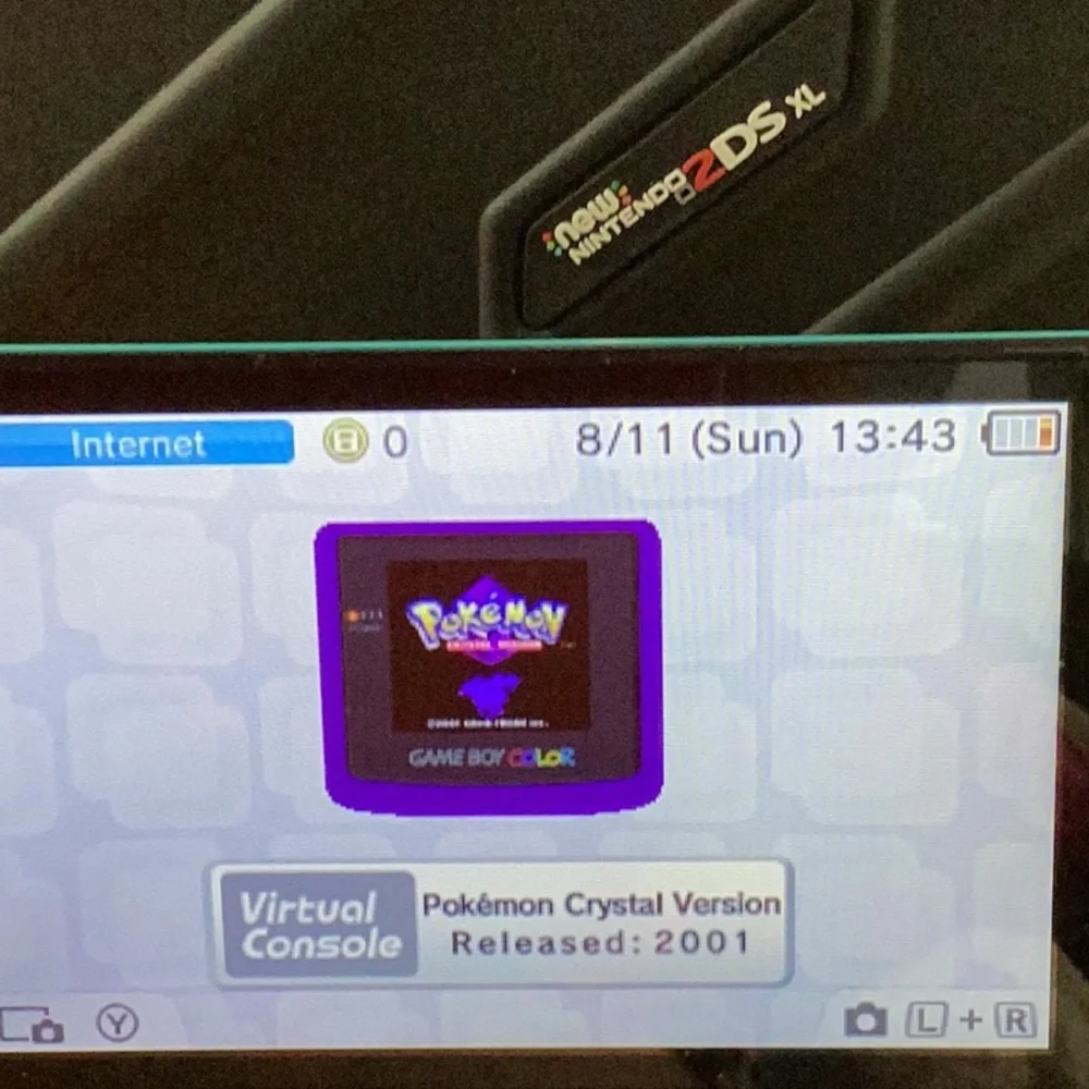 New Nintendo 2DS XL Console Pokemon Crystal Gameboy Game & Charger Tested Workin